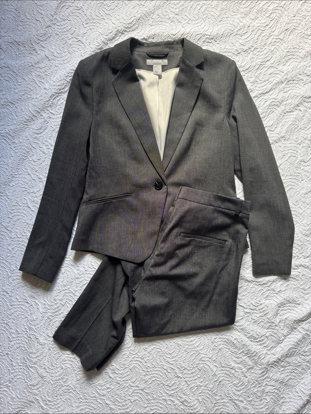 H&M Women's Gray Blazer & Matching Pants Suit Set